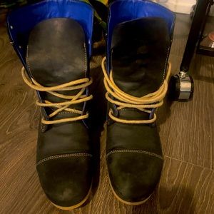 John Fluevog black motorcycle boots